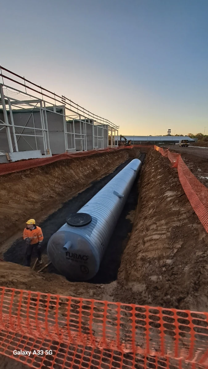 deschacht tubao bufferbekken voor regenwaterbeheer 3